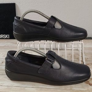 Hotter Sunset Mary Jane Shoes in Dark‎ Navy Blue Leather US 10 Comfort Concept